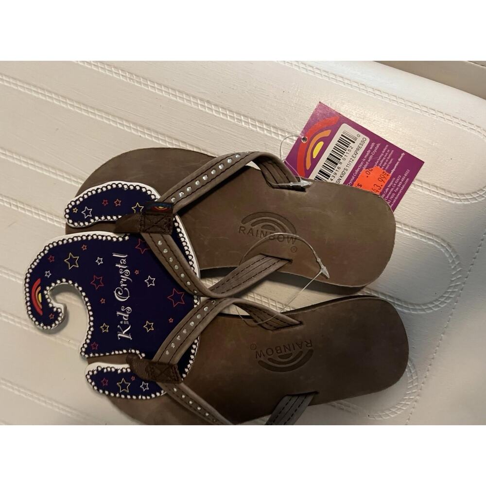 Rainbow Sandals Toddler Girls 11/12 Crystals